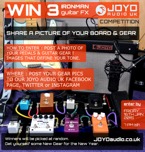 Win 3 New JOYO Ironman guitar FX from JOYO Audio UK Win 3 New JOYO Ironman guitar FX from JOYO Audio UK