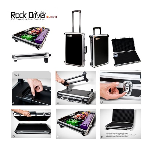 JOYO Rd-3 Rockdriver Series Coupe Driver Pedal Board Flight Trolley Case JOYO Rd-3 Rockdriver Series Coupe Driver Pedal Board Flight Trolley Case
