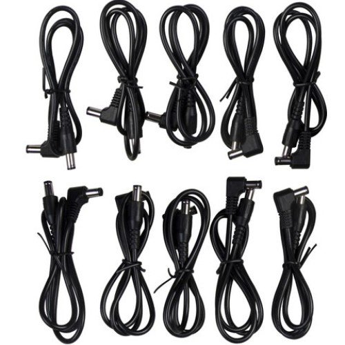 10 X 60Cm Guitar Effect Pedal Power Cables 5.5Mm X 2.1Mm Jack Angled To Straight 10 X 60Cm Guitar Effect Pedal Power Cables 5.5Mm X 2.1Mm Jack Angled To Straight