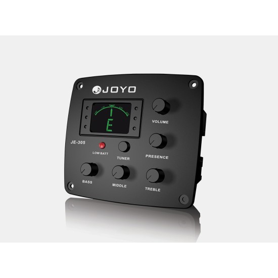 JOYO JE-305 Acoustic Guitar Pickup 4 Band EQ with Tuner JOYO JE-305 Acoustic Guitar Pickup 4 Band EQ with Tuner