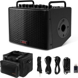 JOYO 40W Acoustic Amplifier Rechargeable Bluetooth Combo Guitar Amp – BSK-40 in Black