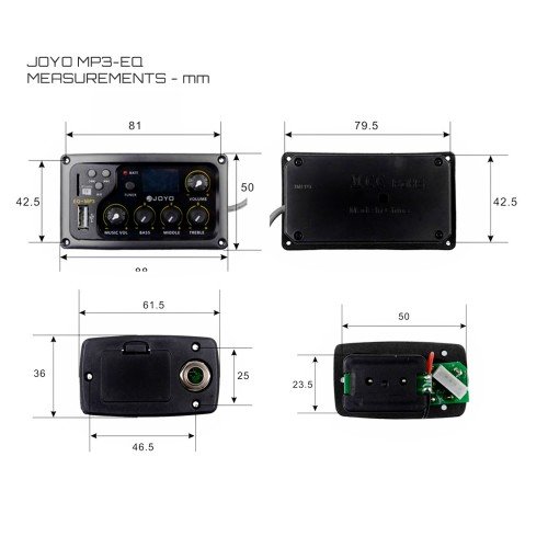JOYO Eq - Mp3 Lcd Digital 3 Band Eq Usb Pickup Preamp With Tuner JOYO Eq - Mp3 Lcd Digital 3 Band Eq Usb Pickup Preamp With Tuner