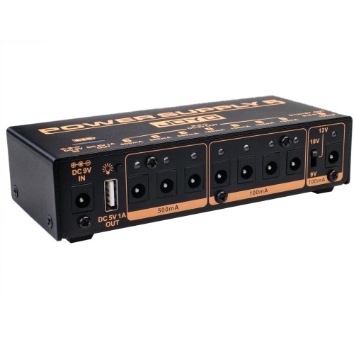 JOYO Jp-05 Guitar Effect Pedal Power Supply 8 Outputs 9V 12V 18V Usb & Rechargeable