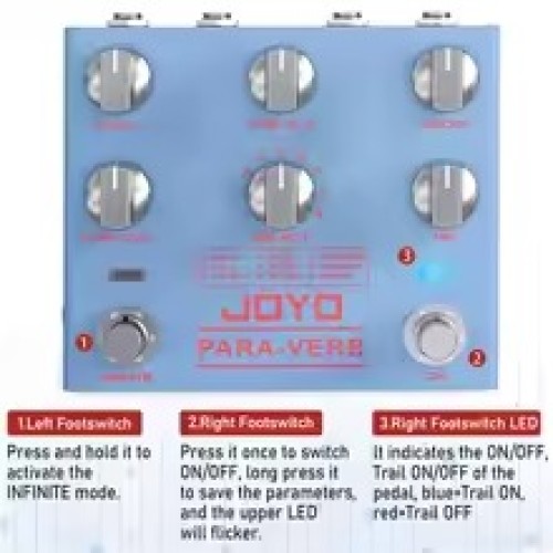 JOYO R-31 PARA-VERB Reverb Guitar Effect Pedal