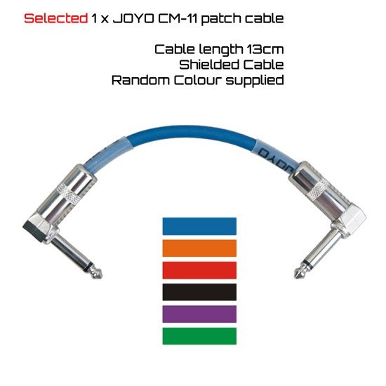 JOYO Cm-11 Short Guitar Patch Cable 13Cm (Pack Of 6) - JOYO UK JOYO Cm-11 Short Guitar Patch Cable 13Cm (Pack Of 6) - CM 11 Patch Cable Order Guitar Patch Cables Direct