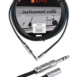 JOYO Cm-02 3.5 Mm Female To 6.3 Mm Male Plug Shielded Stereo Cable, 15 Ft Length