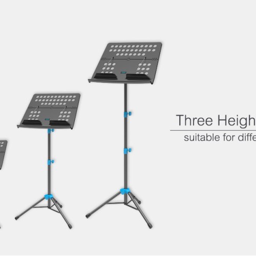 Folding Travel Orchestral Music Stand With Carry Bag - Guitto Gss-01