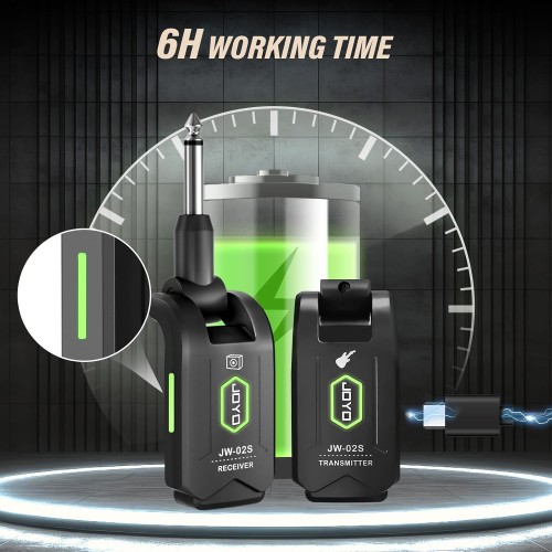 JOYO 5.8GHz JW-02S Wireless Guitar System – Low Latency Digital Transmitter & Receiver JOYO 5.8GHz JW-02S Wireless Guitar System – Low Latency Digital Transmitter & Receiver