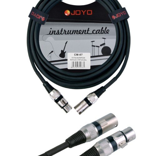 JOYO Cm-07 Xlr Female To Xlr Male Plug Shielded Xlr Cable, 15Ft Length JOYO Cm-07 Xlr Female To Xlr Male Plug Shielded Xlr Cable, 15Ft Length