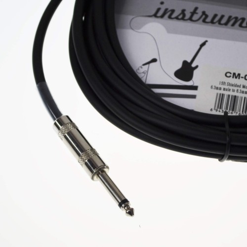 JOYO Cm-04 Guitar Lead 6.3 Mm Male To 6.3 Mm Male Plug Shielded Mono Cable, 15Ft Length JOYO Cm-04 Guitar Lead 6.3 Mm Male To 6.3 Mm Male Plug Shielded Mono Cable, 15Ft Length