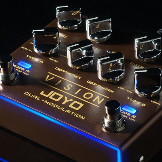 JOYO Vision Dual Channel Stereo Modulation Guitar Effect Pedal R-09 - JOYO UK JOYO Vision Dual Channel Stereo Modulation Guitar Effect Pedal R-09 - R-09 Joyo Vision Modulation Order Phaser Effects Direct