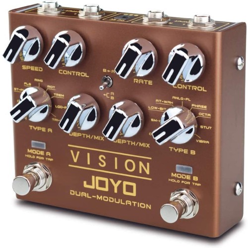 JOYO Vision Dual Channel Stereo Modulation Guitar Effect Pedal R-09  - R-09 Joyo Vision Modulation Order Phaser Effects Direct 