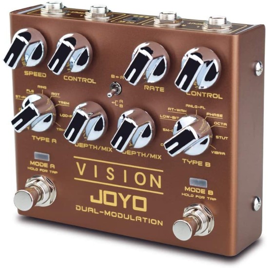 JOYO Vision Dual Channel Stereo Modulation Guitar Effect Pedal R-09  - R-09 Joyo Vision Modulation Order Phaser Effects Direct 