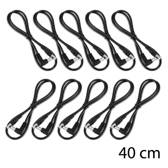 10 X 40Cm Guitar Effect Pedal Power Cables 5.5Mm X 2.1Mm Jack Angled To Straight - JOYO UK 10 X 40Cm Guitar Effect Pedal Power Cables 5.5Mm X 2.1Mm Jack Angled To Straight - 10 X 40Cm Power Cables Order Power Supplies Direct