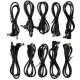 10 X 40Cm Guitar Effect Pedal Power Cables 5.5Mm X 2.1Mm Jack Angled To Straight