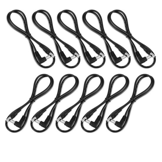 10 X 60Cm Guitar Effect Pedal Power Cables 5.5Mm X 2.1Mm Jack Angled To Straight - JOYO UK 10 X 60Cm Guitar Effect Pedal Power Cables 5.5Mm X 2.1Mm Jack Angled To Straight - 10 X 60Cm Power Cables Order Power Supplies Direct