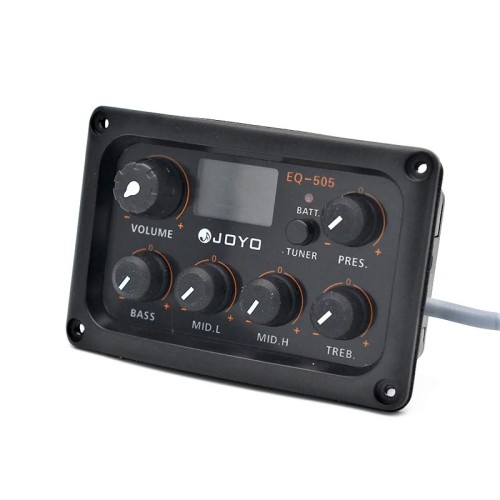 JOYO EQ 505 Pre Amp Pickup 5 Band Eq Tuner For Acoustic And Classical Guitar