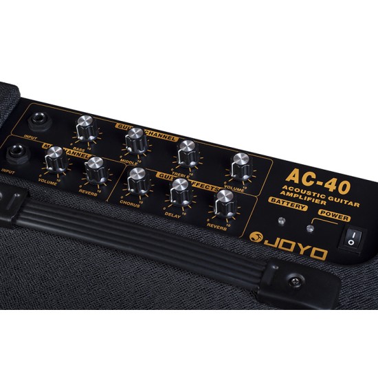 JOYO Ac-40 Acoustic Amplifier - Reverb, Delay & Chorus - Buskers Amp - JOYO UK JOYO Ac-40 Acoustic Amplifier - Reverb, Delay & Chorus - Buskers Amp - Ac-40 Acoustic Amplifier Order Acoustic Amplifiers Direct