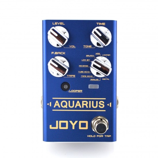 JOYO Aquarius Multi Delay & Looper Guitar Effect Pedal R-07  - R-07 Aquarius Delay Pedal Order Series 4 - Revolution Direct 
