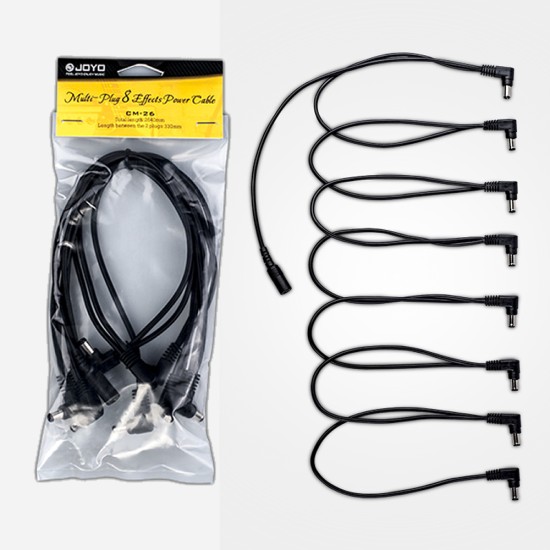 Cm-26 8 Way Daisy Chain Right Angle Jack Cable For Guitar Effect Power Supply - JOYO UK Cm-26 8 Way Daisy Chain Right Angle Jack Cable For Guitar Effect Power Supply - Cm-26 8 Way Daisy Chain Order Power Supplies Direct