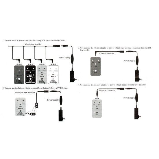 JOYO Jp-03 Guitar Effect Daisy Power Supply 2000Ma - JOYO UK JOYO Jp-03 Guitar Effect Daisy Power Supply 2000Ma - Jp-03 Multi Guitar Power Supply Order Power Supplies Direct