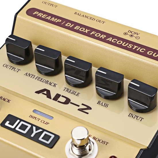 JOYO Ad-2 Acoustic Guitar Preamp And Di Box - JOYO UK JOYO Ad-2 Acoustic Guitar Preamp And Di Box - Ad-2 Acoustic Guitar Di Preamp Order Acoustic Amplifiers Direct