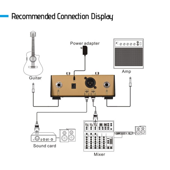 JOYO Ad-2 Acoustic Guitar Preamp And Di Box - JOYO UK JOYO Ad-2 Acoustic Guitar Preamp And Di Box - Ad-2 Acoustic Guitar Di Preamp Order Acoustic Amplifiers Direct
