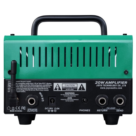 JOYO Atomic Bantamp Guitar Amp Head 20W 2 Channel Bluetooth Tube Hybrid - JOYO UK JOYO Atomic Bantamp Guitar Amp Head 20W 2 Channel Bluetooth Tube Hybrid - Joyo Atomic Bantamp Amplifier Order JOYO Bantamp - Head Amplifiers Direct