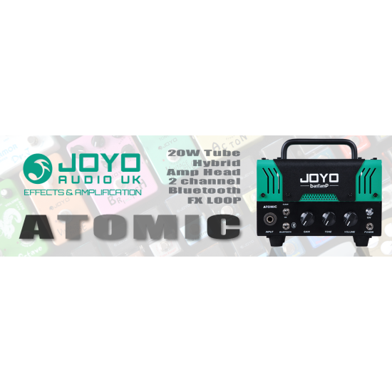 JOYO Atomic Bantamp Guitar Amp Head 20W 2 Channel Bluetooth Tube Hybrid - JOYO UK JOYO Atomic Bantamp Guitar Amp Head 20W 2 Channel Bluetooth Tube Hybrid - Joyo Atomic Bantamp Amplifier Order JOYO Bantamp - Head Amplifiers Direct