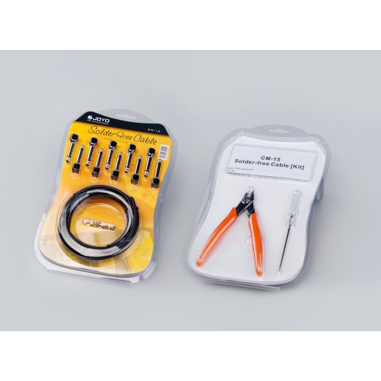 JOYO Cm-15 Solder Free Patch Cable Kit With Tools 10 X 6.35Mm Copper Ts (Mono) Connectors - JOYO UK JOYO Cm-15 Solder Free Patch Cable Kit With Tools 10 X 6.35Mm Copper Ts (Mono) Connectors - Cm-15 Solder Free Guitar Cable Order Guitar Patch Cables Direct
