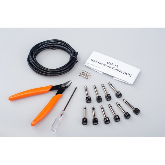 JOYO Cm-15 Solder Free Patch Cable Kit With Tools 10 X 6.35Mm Copper Ts (Mono) Connectors - JOYO UK JOYO Cm-15 Solder Free Patch Cable Kit With Tools 10 X 6.35Mm Copper Ts (Mono) Connectors - Cm-15 Solder Free Guitar Cable Order Guitar Patch Cables Direct