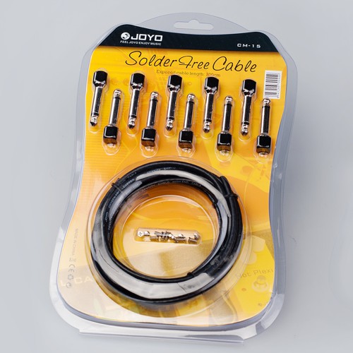 JOYO Cm-15 Solder Free Patch Cable Kit With Tools 10 X 6.35Mm Copper Ts (Mono) Connectors  - Cm-15 Solder Free Guitar Cable Order Guitar Patch Cables Direct 