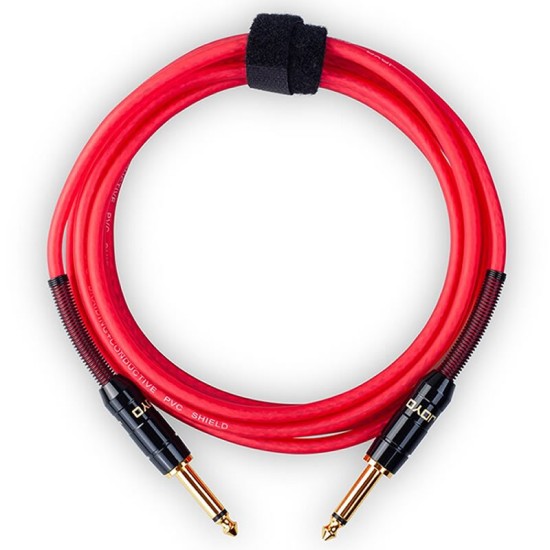 JOYO Cm 18 24K Gold Plated 6.35Mm Guitar And Instrument Cable 3M Red  - Cm-18 Guitar cable Order Guitar Effect Accessories by JOYO - Power, Cables and more. Direct 