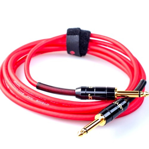 JOYO Cm 18 24K Gold Plated 6.35Mm Guitar And Instrument Cable 3M Red