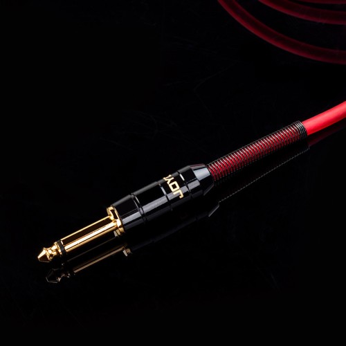 JOYO Cm 18 24K Gold Plated 6.35Mm Guitar And Instrument Cable 3M Red