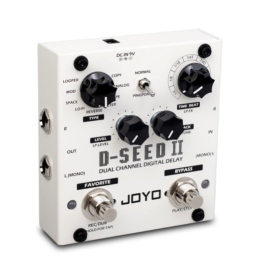 JOYO D seed II 2 Stereo Delay Guitar Effect Pedal - 8 Modes Tap Tempo Memory - JOYO UK JOYO D seed II 2 Stereo Delay Guitar Effect Pedal - 8 Modes Tap Tempo Memory - D Seed 2 Ii Delay Looper Order Series 4 - Revolution Direct