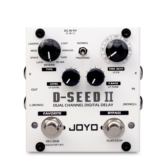 JOYO D seed II 2 Stereo Delay Guitar Effect Pedal - 8 Modes Tap Tempo Memory - JOYO UK JOYO D seed II 2 Stereo Delay Guitar Effect Pedal - 8 Modes Tap Tempo Memory - D Seed 2 Ii Delay Looper Order Series 4 - Revolution Direct