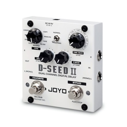 JOYO D seed II 2 Stereo Delay Guitar Effect Pedal - 8 Modes Tap Tempo Memory  - D Seed 2 Ii Delay Looper Order Series 4 - Revolution Direct 