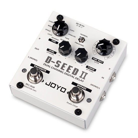 JOYO D seed II 2 Stereo Delay Guitar Effect Pedal - 8 Modes Tap Tempo Memory  - D Seed 2 Ii Delay Looper Order Series 4 - Revolution Direct 