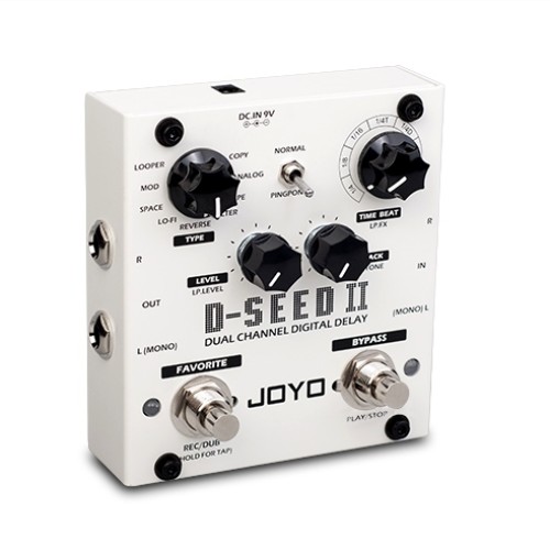 JOYO D seed II 2 Stereo Delay Guitar Effect Pedal - 8 Modes Tap Tempo Memory  - D Seed 2 Ii Delay Looper Order Series 4 - Revolution Direct 