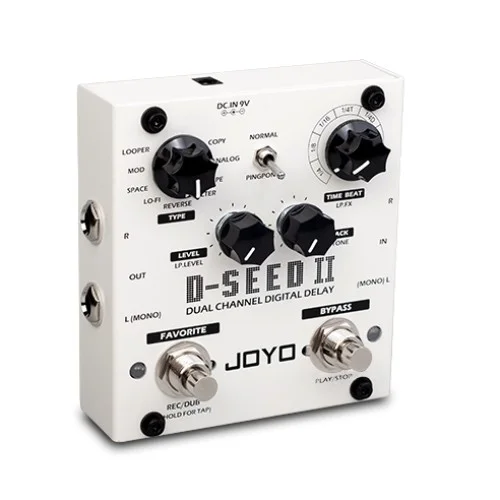 JOYO D seed II 2 Stereo Delay Guitar Effect Pedal - 8 Modes Tap Tempo Memory