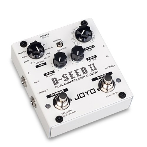 JOYO D seed II 2 Stereo Delay Guitar Effect Pedal - 8 Modes Tap Tempo Memory  - D Seed 2 Ii Delay Looper Order Series 4 - Revolution Direct 