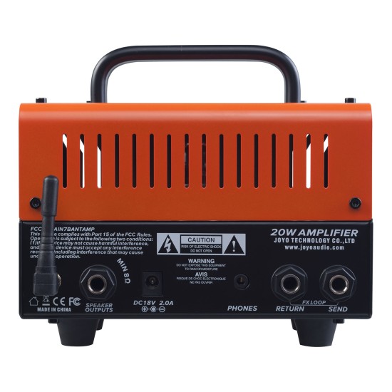 JOYO Firebrand Bantamp Guitar Amp Head 20W Pre Amp Tube Hybrid - JOYO UK JOYO Firebrand Bantamp Guitar Amp Head 20W Pre Amp Tube Hybrid - Firebrand Bantamp Order JOYO Bantamp - Head Amplifiers Direct