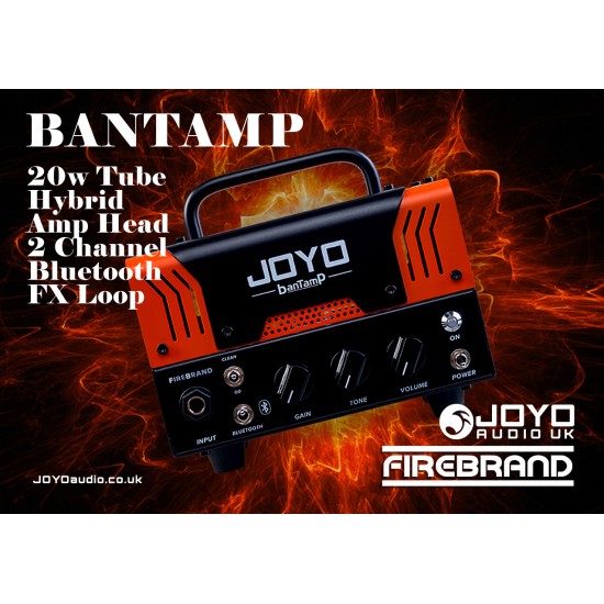 JOYO Firebrand Bantamp Guitar Amp Head 20W Pre Amp Tube Hybrid - JOYO UK JOYO Firebrand Bantamp Guitar Amp Head 20W Pre Amp Tube Hybrid - Firebrand Bantamp Order JOYO Bantamp - Head Amplifiers Direct