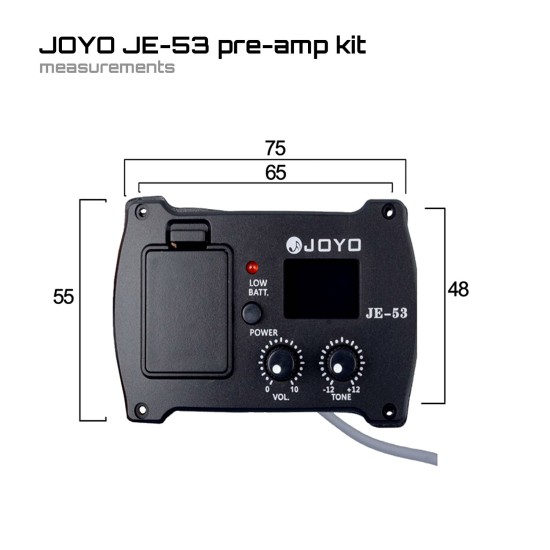 JOYO Je-53 Guitar Preamp Pickup Eq & Tuner Folk Classical And Acoustic - JOYO UK JOYO Je-53 Guitar Preamp Pickup Eq & Tuner Folk Classical And Acoustic - Je-53 Preamp Pickup Eq Order EQ & Preamp Pickup Kits Direct