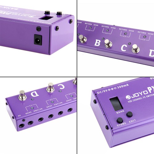 JOYO PXL 8 Loop Guitar Effects Pedal Loop Controller Purple  - Pxl 8  Pedal Controller Purple Order Pedal Controllers Direct 