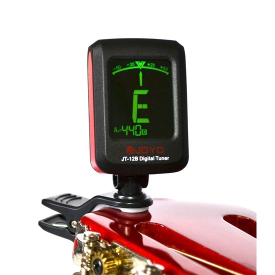 JOYO Guitar Tuner Digital Clip On For Guitar, Bass, Ukulele & Violin With Led Backlight Screen - JOYO UK JOYO Guitar Tuner Digital Clip On For Guitar, Bass, Ukulele & Violin With Led Backlight Screen - Jt-12B Guitar Tuner Order Guitar Effect Accessories by JOYO - Power, Cables and more. Direct