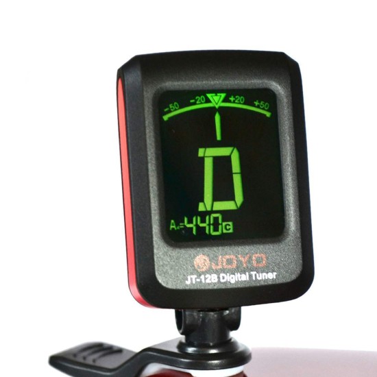 JOYO Guitar Tuner Digital Clip On For Guitar, Bass, Ukulele & Violin With Led Backlight Screen - JOYO UK JOYO Guitar Tuner Digital Clip On For Guitar, Bass, Ukulele & Violin With Led Backlight Screen - Jt-12B Guitar Tuner Order Guitar Effect Accessories by JOYO - Power, Cables and more. Direct