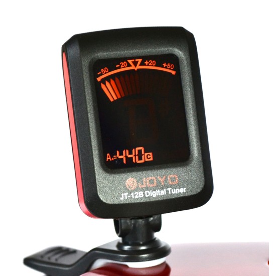 JOYO Guitar Tuner Digital Clip On For Guitar, Bass, Ukulele & Violin With Led Backlight Screen - JOYO UK JOYO Guitar Tuner Digital Clip On For Guitar, Bass, Ukulele & Violin With Led Backlight Screen - Jt-12B Guitar Tuner Order Guitar Effect Accessories by JOYO - Power, Cables and more. Direct