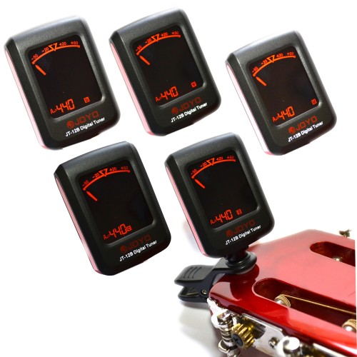 JOYO Guitar Tuner Digital Clip On For Guitar, Bass, Ukulele & Violin With Led Backlight Screen